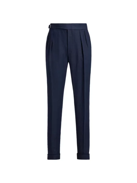 Pantaloni Ralph Lauren Purple Label plisate albastru