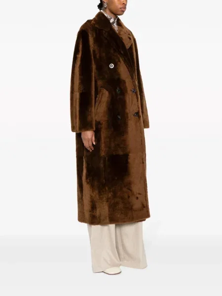Dvouřadý kabát Max Mara hnědý
