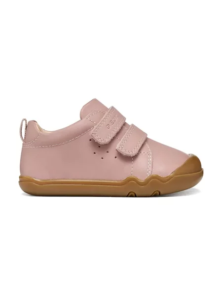 Geox pantofi pentru copii din piele STEPPIEUP Barefoot roz