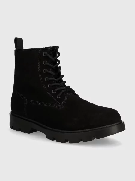 BOSS cizme din piele intoarsa Adley barbati negru