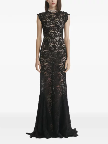 Rochie maxi 2310 Studio din dantelă negru