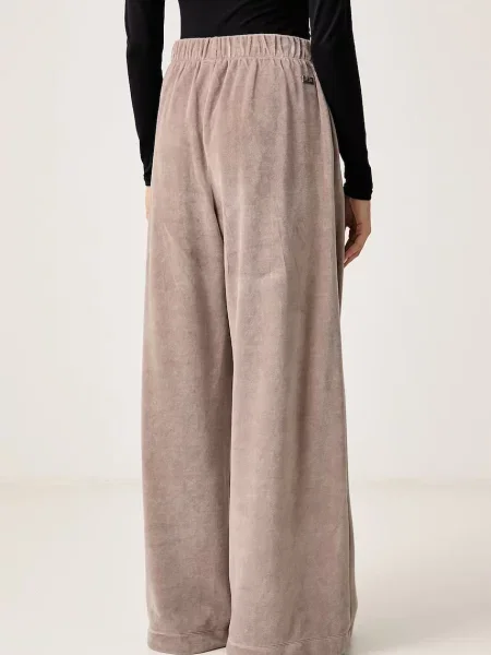 Emporio Armani spodnie dresowe z bawełną brązowe