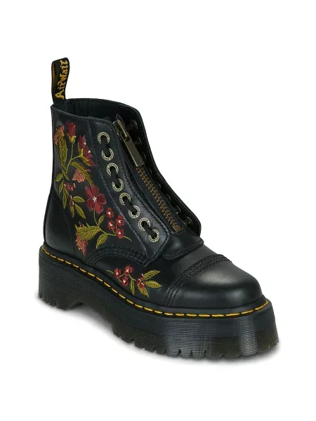 Pantofi Dr. Martens cu model floral negru