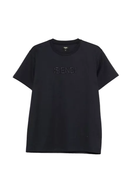 Hímzett póló Fendi kék