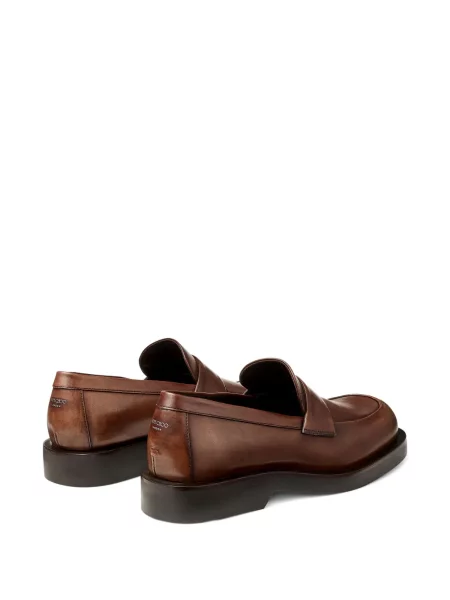 Pantofi loafer Jimmy Choo din piele maro