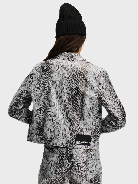 Джинсовая куртка Karl Lagerfeld Jeans серая