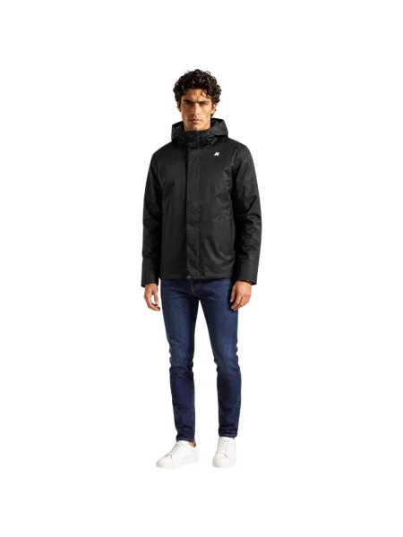 Geacă K-way din țesătură twill negru