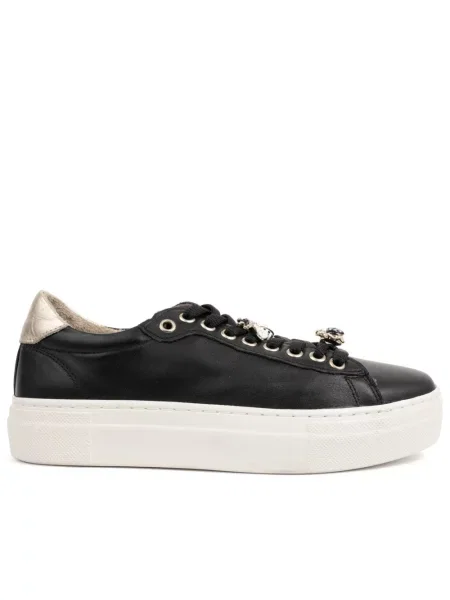 Sneakersy Sergio Moretti skórzane czarne