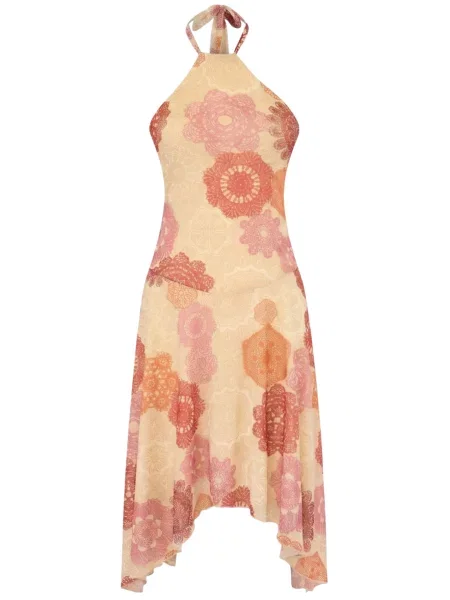 Trendyol Rochie / portocaliu mandarină / portocaliu închis / roz bej