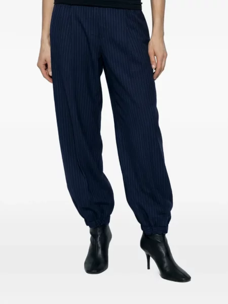 Pantaloni Moschino cu dungi verde