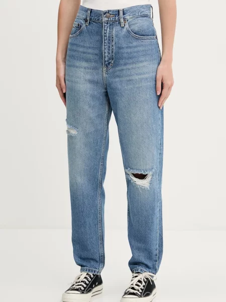 Džíny Tommy Jeans high waist modré