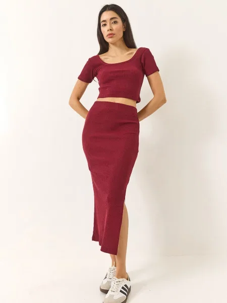 Palton Bianco Lucci roșu