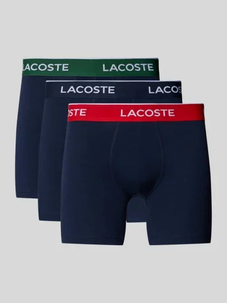 Obcisłe bokserki z mieszanki bawełny w zestawie 3 szt. Lacoste czerwone