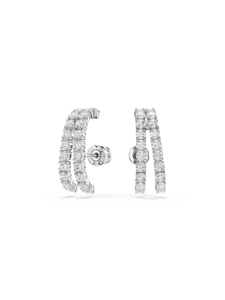 Swarovski Uhani srebrna bela