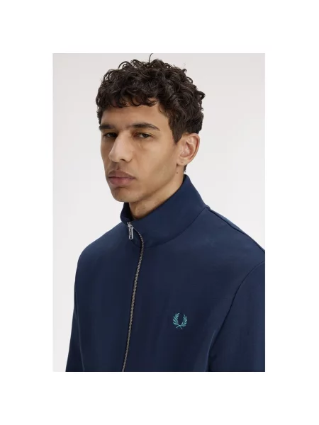 Hanorac cu fermoar Fred Perry albastru
