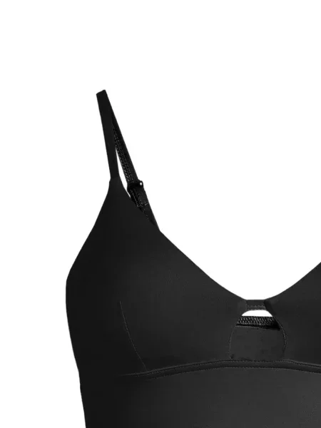 Top Casall cu decolteu în V negru