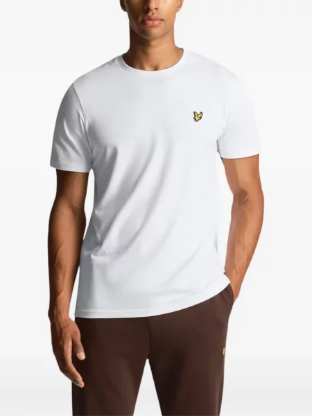 Tricou Lyle & Scott cu aplicații alb