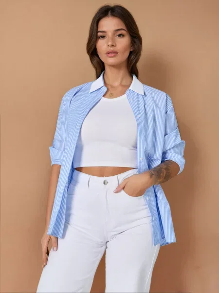 Джинси широкого крою з високою талією білий