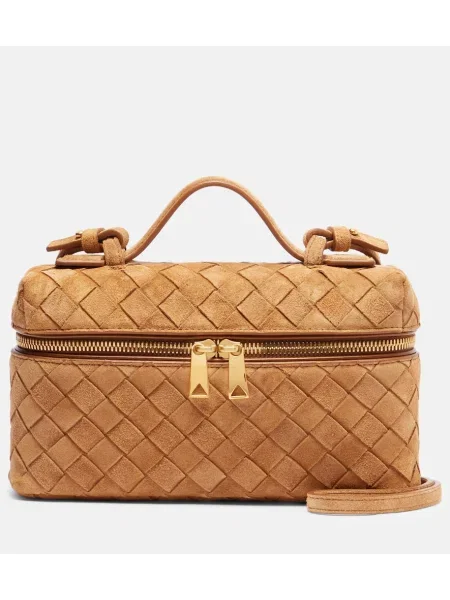 Top Bottega Veneta din piele de căprioară bej