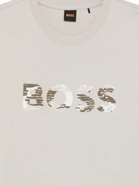 Tricou Boss cu autograf gri