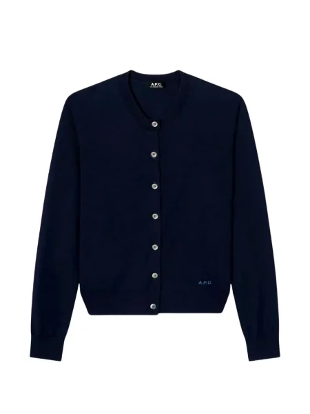 Cardigan A.p.c. cu broderie albastru
