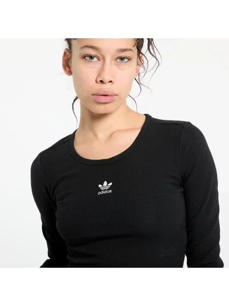 Adidas Bluzka Essentials Ribbed czarny