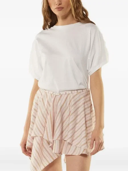 Tricou Dondup cu volane alb