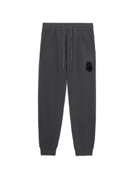 Pantaloni Fingercroxx cu broderie gri
