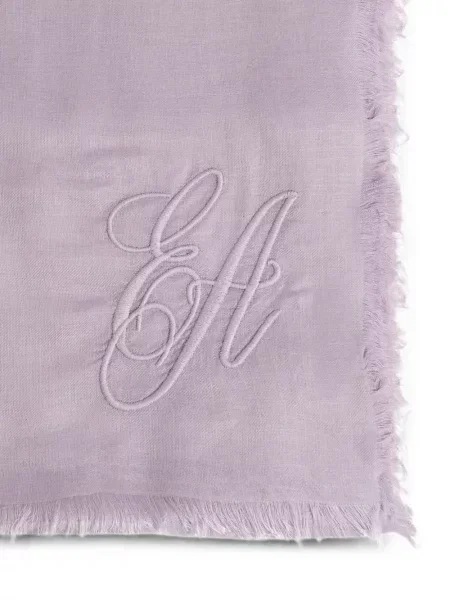 Fular Emporio Armani cu broderie violet