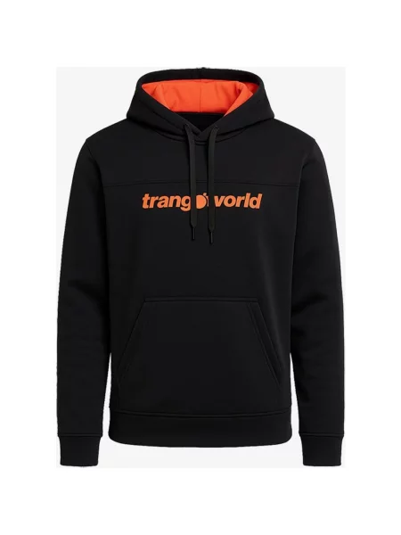 Bluza z kapturem trangoworld login czarno-pomarańczowa S czarna