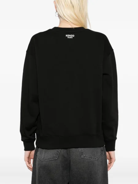 Hanorac Kenzo cu broderie cu model floral negru