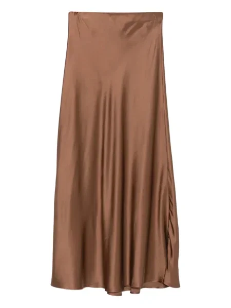 Satynowa spódnica Ottodame brązowa