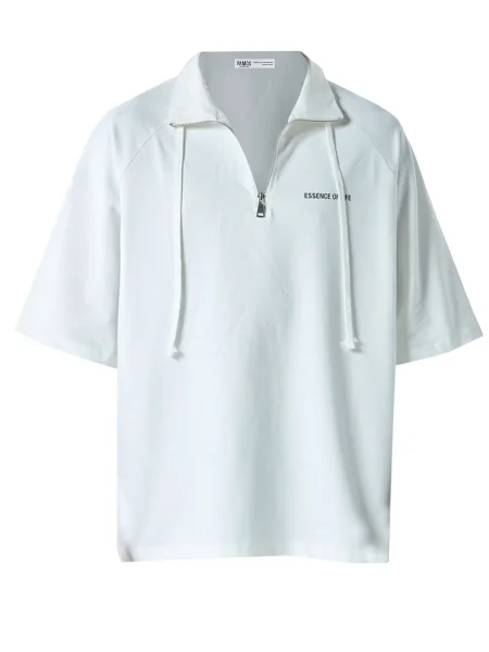 VAMOS CLO Póló Christmas Rose / piszkosfehér fekete