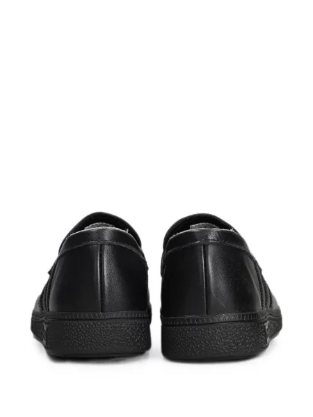 Pantofi loafer Adidas din piele cu autograf negru
