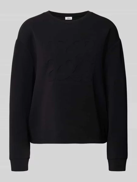 Bluza o kroju regular fit z mieszanki modalu S.oliver Red Label czarna