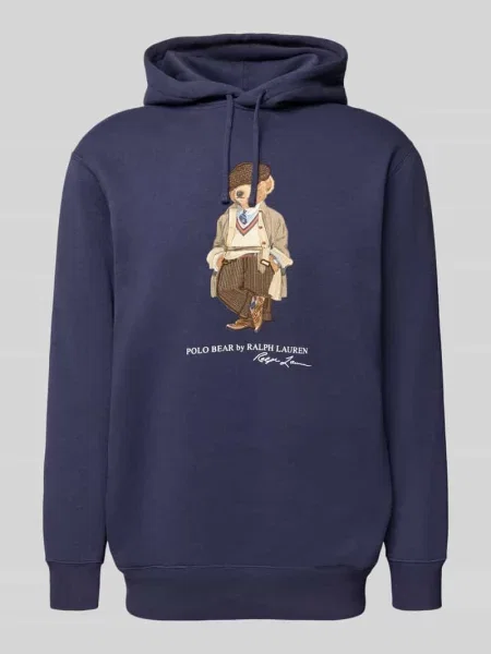 Bluza z kapturem Polo Ralph Lauren z kapturem niebieska
