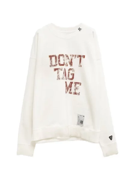 Hanorac crewneck Maison Mihara Yasuhiro cu imagine cu decolteu rotund