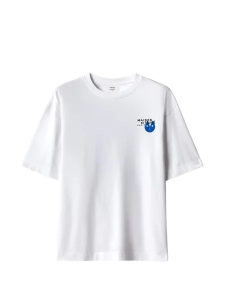Tricou Maison Kitsune cu imagine alb
