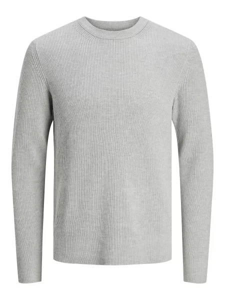 JACK & JONES Pulover JJEPerfect svetlo siva