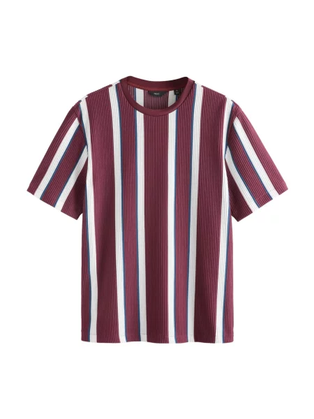 Next Tricou albastru regal / rubiniu alb