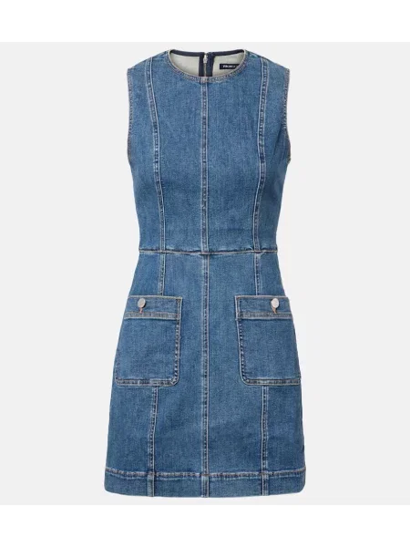 Rochie din denim Veronica Beard albastru