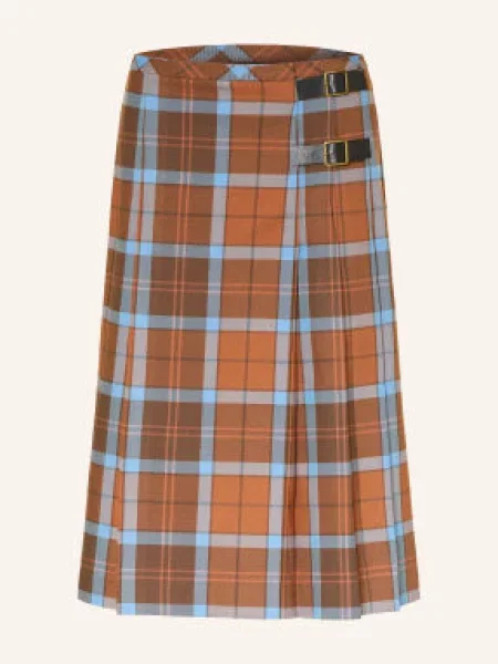 Barbour Zavinovací Sukně Allamanda hnědá / tmavě hnědá / tmavě modrá