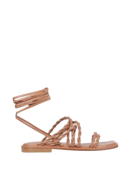 Sandale Stuart Weitzman cu șireturi din piele fără toc