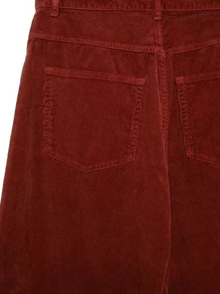 Pantaloni Auralee de catifea cord maro