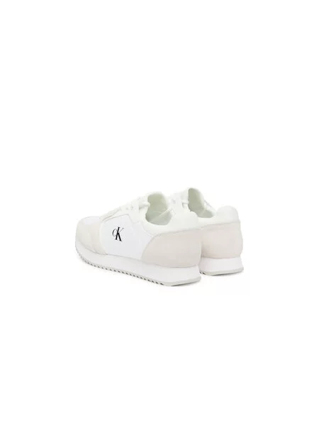 Dámské boty Calvin Klein Runner Laceup Sock Mg Mix Bright White/Black bílé