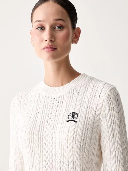 Tommy Jeans пуловер дамски от бежово