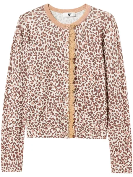 Cardigan Twinset cu imagine cu model leopard