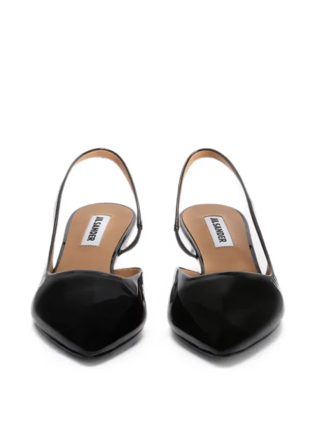 Pantofi cu toc Jil Sander slingback negru