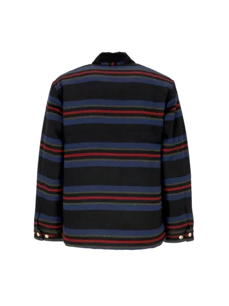 Kurtka Carhartt Wip w paski z paskiem czarna