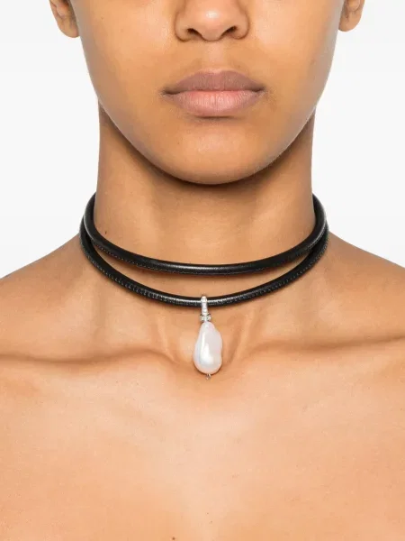 Colier Atu Body Couture cu perle negru